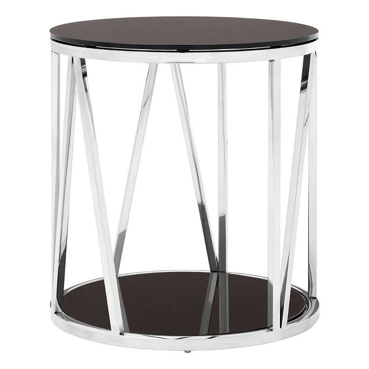 Chrome side table shop round